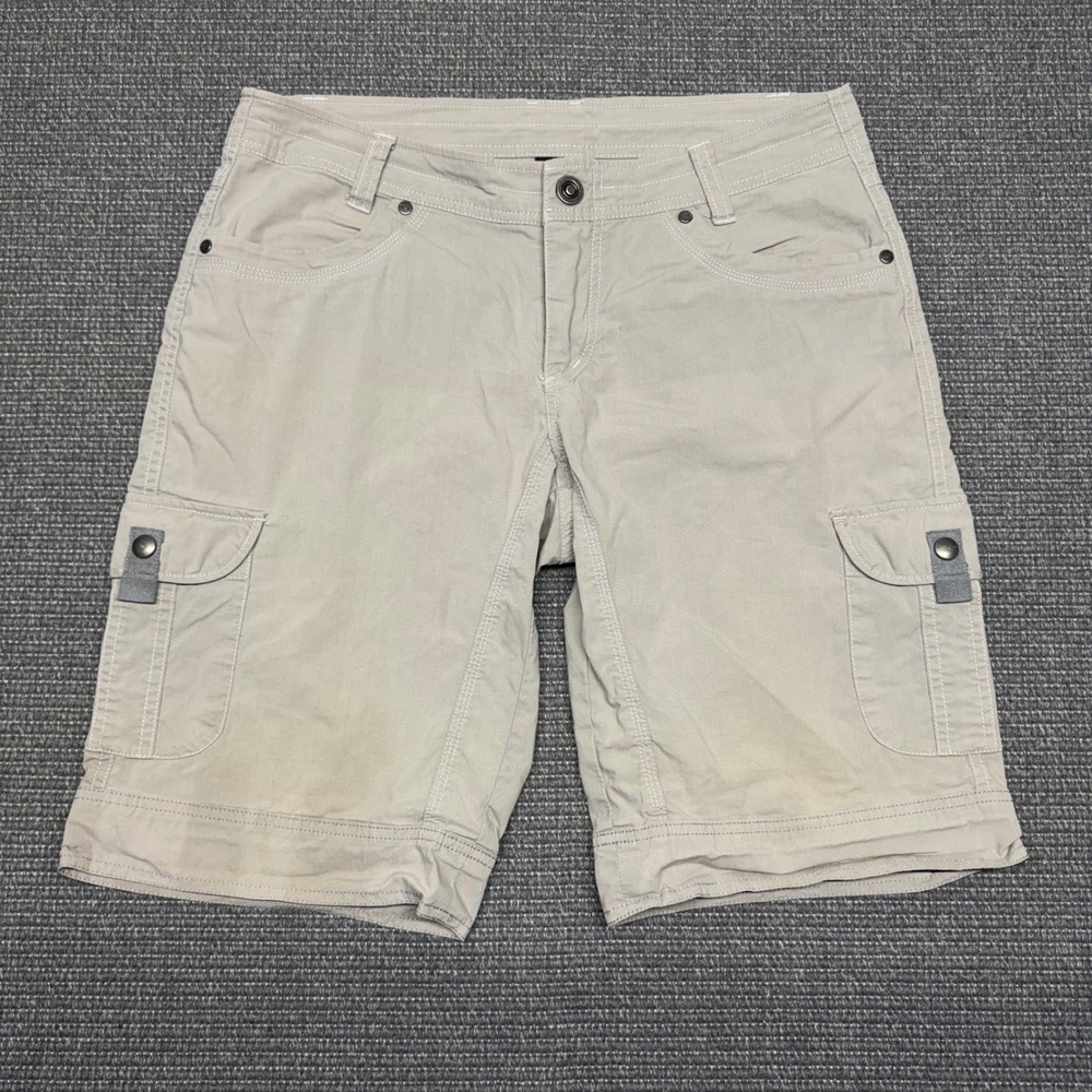 Kuhl Womens Tan Cargo Hiking Shorts Size 8 Khaki Outdoor Gorpcore Utility 9171